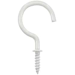 Ace Small White 1.1875 in. L 20 lb. Cup Hook 3 pk Steel