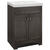 Continental Cabinets Single Semi-Gloss Grey Vanity Combo 33-1/2 in. H x 24 in. W x 18 in. D