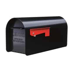 Gibraltar Mailboxes Sleek, traditional Galvanized Steel Post Mounted Mailbox 9.6 in. H x 20.3 i