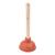 LDR 8 in. L x 4 in. Dia. Plunger with Wooden Handle