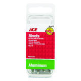 Ace 1/4 L 3/16 Aluminum Rivets 15 pk Silver