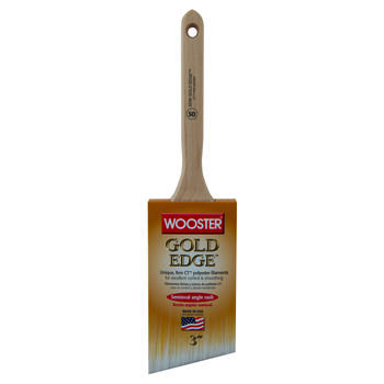 Wooster Gold Edge 3 in. W Semi-Oval Angle Paint Brush