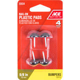 Ace Plastic Tack Bumper Black Round 5/8 in. W 4 pk