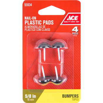 Ace Plastic Tack Bumper Black Round 5/8 in. W 4 pk