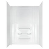 ASB Enhance 60 in. H x 63 in. W x 31.5 in. L White Five Piece Right Hand Drain Rectangular Bat