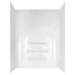 ASB Enhance 60 in. H x 63 in. W x 31.5 in. L White Five Piece Right Hand Drain Rectangular Bat