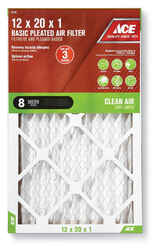 Ace 12 in. W X 20 in. H X 1 in. D Cotton 8 MERV Pleated Air Filter