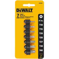 DeWalt Torx Multi Size in. x 1 in. L Screwdriver Bit 7 pc. Heat-Treated Steel