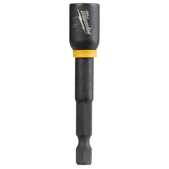 Milwaukee SHOCKWAVE IMPACT DUTY 5/16 inch drive in. x 2.5625 in. L 1 pc. Heat-Treated Steel Nut