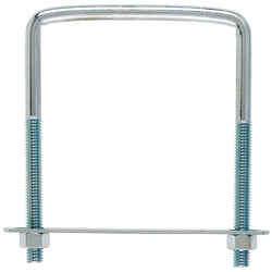 Hampton 3/8 in. x 4 in. W x 5 in. L Coarse Zinc-Plated Steel Square Bend U Bolt