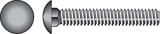 HILLMAN 5/16 Dia. x 4 in. L Zinc-Plated Steel Carriage Bolt 50 pk