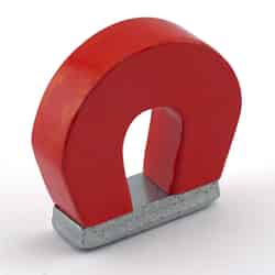 Master Magnetics 1 in. Alnico 2 lb. pull 5.5 MGOe Red 1 pc. Horseshoe Magnet