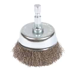 Forney 3 in. Dia. x 1/4 in. Fine Crimped Wire Cup Brush Steel 1 pc.