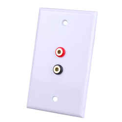 Ace White 1 gang Home Theater Plastic 1 pk Wall Plate