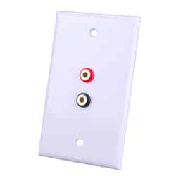 Ace White 1 gang Home Theater Plastic 1 pk Wall Plate