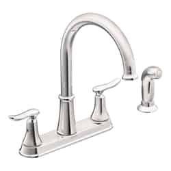 Moen Solidad Solidad Two Handle Chrome Kitchen Faucet Side Sprayer Included