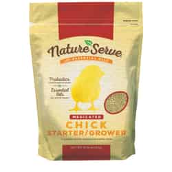 NatureServe Medicated Grower/Starter Feed Crumble For Poultry 10 lb.