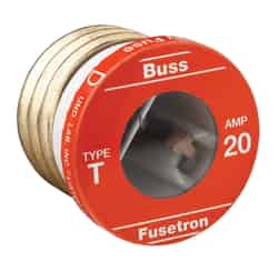Bussmann 20 amps 125 volts Plastic Dual Element Plug Fuse 4 pk