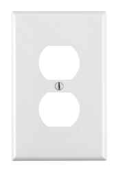 Leviton Midway White 1 gang Nylon Wall Plate 1 pk Duplex Outlet