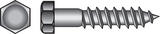 HILLMAN 1/4 in. x 3-1/2 in. L Stainless Steel Lag Screw Hex 25 pk