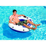 Intex Blue/White Vinyl Inflatable Floating Tube