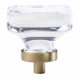 Amerock Glacio Collection Cabinet Knob 1-3/8 in. D 1-5/16 in. Clear/Champagne 1 pk