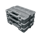 Ace 8-7/8 in. L x 12-7/16 in. W x 7-13/16 in. H Interlocking Organizer Plastic Gray