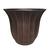 Southern Patio 11.87 in. H x 16 in. W Rust Resin Ribbed Bell Planter