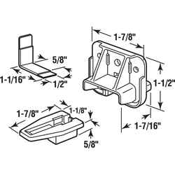 Prime-Line 3/4 in. L Steel Drawer Track Back Roller 1 pk