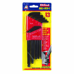 Eklind Tool .050 to 3/8 SAE Long Arm 13 pc. Multi-Size in. Ball End Hex L-Key Set