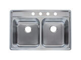 Franke Stainless Steel Top Mount 33-1/2 in. W x 22-1/2 in. L Kitchen Sink