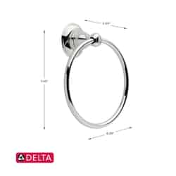 Delta Porter Chrome Towel Ring Die Cast Zinc