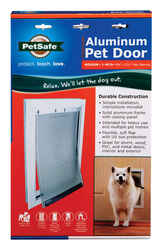 Petsafe Pet Door Medium For Pets up to 40 lb. 8-1/8 in. x 11-3/4 in. White Aluminum
