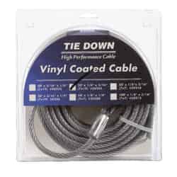 Tie Down Engineering Vinyl Coated Galvanized Steel 1/4 in. Dia. x 30 ft. L Aircraft Cable