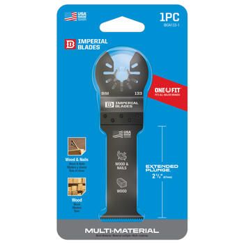 Imperial Blades OneFit 1-1/4 in. High Carbon Steel Extended Plunge Oscillating Saw Blade 1 pk