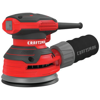 Craftsman 5 in. Corded Random Orbit Sander Kit 3 amps 12000 opm Red