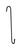 Panacea Black Wrought Iron 8 in. H Extension Double J Plant Hook