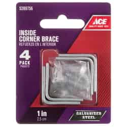 Ace 1 in. H x 2.75 in. W x 1 in. D Steel Corner Brace Inside L