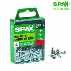 SPAX No. 6 x 3/4 in. L Phillips/Square Flat Zinc-Plated Steel Multi-Purpose Screw 45 each