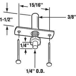 Prime-Line Silver Steel Bi-Fold Closet Door Pivot 1 pk