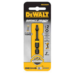 DeWalt Impact Ready #2 in. x 2 in. L Square Screwdriver Bit Black Oxide 1 pc. 1/4 in.