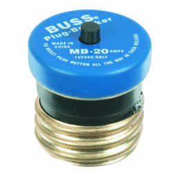 Bussmann 20 amps 125 volts Plastic Plug Fuse 1 pk