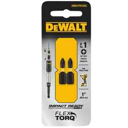 DeWalt Impact Ready Phillips Screwdriver Bit Black Oxide 1/4 in. #1 x 1 in. L 2 pc.