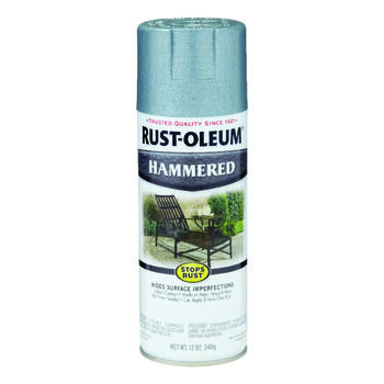 Rust-Oleum Stops Rust Hammered Light Blue Spray Paint 12 oz