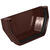 Genova Raingo 5.2 in. H X 2.5 in. W X 5 in. L Brown Vinyl Gutter End Cap