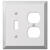 Amerelle Century Polished Chrome Light Gray 2 gang Stamped Steel Toggle Wall Plate 1 pk