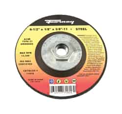 Forney 4-1/2 in. Dia. x 5/8 in. x 1/8 in. thick Aluminum Oxide Metal Grinding Wheel 13580 rpm