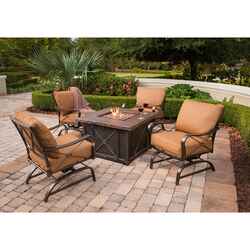 Hanover Stone Harbor Stone Harbor LP Gas Steel 23.63 in. H x 40 in. W x 40 in. D Outdoor Firepl