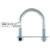 Hampton 3/8 in. x 2 in. W x 3 in. L Coarse Zinc-Plated Steel U-Bolt