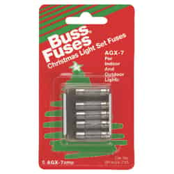Bussmann 7 amps 125 volts Glass Fast Acting Fuse 5 pk